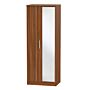 Contrast Tall Mirrored Wardrobe In Noche Walnut