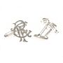 Rangers Fc Sterling Silver Scroll Crest Cufflinks