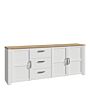 Bohol Large Sideboard In Riviera Oak/white