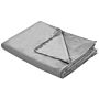 Weighted Blanket Cover Grey Polyester Fabric 150 X 200 Cm Solid Pattern