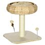 Pawhut 51cm Cat Tree, Kitty Activity Center, Cat Climbing Toy, Cat Tower With Cattail Bed Ball Toy Sisal Scratching Post, Beige