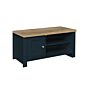 Highgate Small Tv Unit Navy Blue & Oak