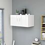 Vidaxl Wall Mounted Cabinet High Gloss White 80x39x40 Cm Engineered Wood