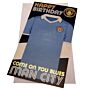 Manchester City Fc Retro Shirt Birthday Card