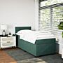 Vidaxl Box Spring Bed With Mattress Dark Green 90x190 Cm Velvet