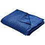 Weighted Blanket Cover Navy Blue Polyester Fabric 135 X 200 Cm Dotted Pattern