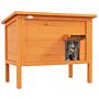 Pawhut Feral Cat House, Wooden Insulated With Removable Floor, Water-resistant Openable Roof - Orange