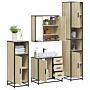 Vidaxl 4 Piece Bathroom Furniture Set Sonoma Oak Engineered Wood