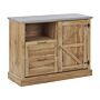 Sideboard Light Wood Finish 100 X 40 X 79 Cm 1 Door Cabinet With 2 Drawers