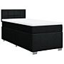 Vidaxl Box Spring Bed With Mattress Black 90x200 Cm Fabric