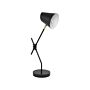 Table Lamp Desk Light Black Metal Crane Arm Adjustable Spotlight Shade