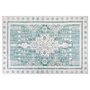 Area Rug Mint Green Cotton Polyester 200 X 300 Cm Oriental Pattern Distressed Vintage Home Decor