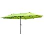 Outsunny 4.6m Garden Parasol Double-sided Sun Umbrella Patio Market Shelter Canopy Shade Outdoor Grass Green - No Base