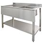 Kukoo Commercial Stainless Steel Sink - Left Hand Drainer