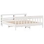 Vidaxl Bed Frame With Headboard White 200x200 Cm Solid Wood Pine