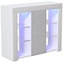 Azura 1 Door Large Led Sideboard, White & Grey