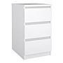 Naia Bedside 3 Drawers In White High Gloss