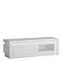 Lyon 1 Drawer Tv Cabinet With Open Shelf In White And High Gloss