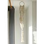 Macrame Pot Holder - Long With Ratten Hoop