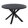 Garden Dining Table Black Aluminium Round Ø 120 Cm Outdoor