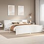 Vidaxl Bookcase Bed Without Mattress White 200x200cm Solid Wood Pine