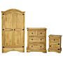 Corona Trio Wardrobe, Chest & Bedside