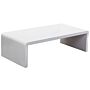 Coffee Table White Rectangular Top Glossy