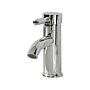 Basin Tap Silver Chromed Metal Modern Bathroom Single Lever Faucet