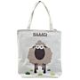 Handy Cotton Zip Up Shopping Bag - Sheep Design