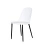 Aspen Duo Chair, White Plastic Seat With Black Metal Legs (pair)