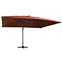 Vidaxl Cantilever Garden Parasol With Led Lights Terracotta 400x300 Cm