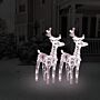 Vidaxl Christmas Reindeers 2 Pcs Warm White 80 Leds Acrylic