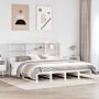 Vidaxl Bookcase Bed Without Mattress White 180x200 Cm Super King Solid Wood