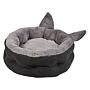 Pet Bed Grey Polyester Faux Fur Dog