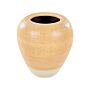 Decorative Vase Orange And Beige Terracotta 34 Cm Handmade Painted Retro Vintage-inspired Design