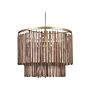 Pendant Lamp Dark Wood Natural Mango Shade Ceiling Light Boho Industrial Style Home Accessories Handmade