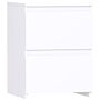 Denver 2 Drawer Bedside Chest, White