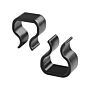 Set Of 2 Fastener Clips Black Rattan Garden Furniture Connectors