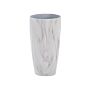 Outdoor Indoor Plant Pot Marble Effect White Stone Mixture Round 28 Cm