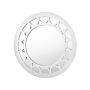 Wall Mirror Silver Glass Ø 80 Cm Round Wall Hanging