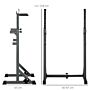 Sportnow Heavy Duty Barbell Squat Rack With Dip Station, Adjustable And Multifunctional Weight Power Stand For Home Gym