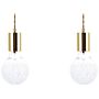 Set Of 2 Pendant Lamps Glass Gold Minimalist Industrial Light Bulb