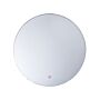 Wall Mirror Round Silver 60 Cm Led Lights Anti Fog System Bathroom Accessories