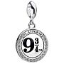 Harry Potter Sterling Silver Crystal Charm 9 & 3 Quarters