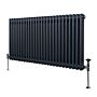 Traditional 2 Column Radiator - 600 X 1192mm - Anthracite Grey