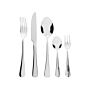 Cutlery Set Silver Stainless Steel 30 Pieces For 6 People Knife Spoon Fork Teaspoon Cake Fork