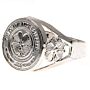 Celtic Fc Silver Plated Crest Ring Medium