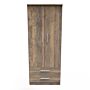 Contrast Double 2 Drawer Wardrobe In Vintage Oak