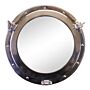 Silver Metal Port Hole Mirror, 40cm