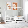 Vidaxl Kids Bed Frame With Drawers Without Mattress 90x190 Cm Single Solid Wood